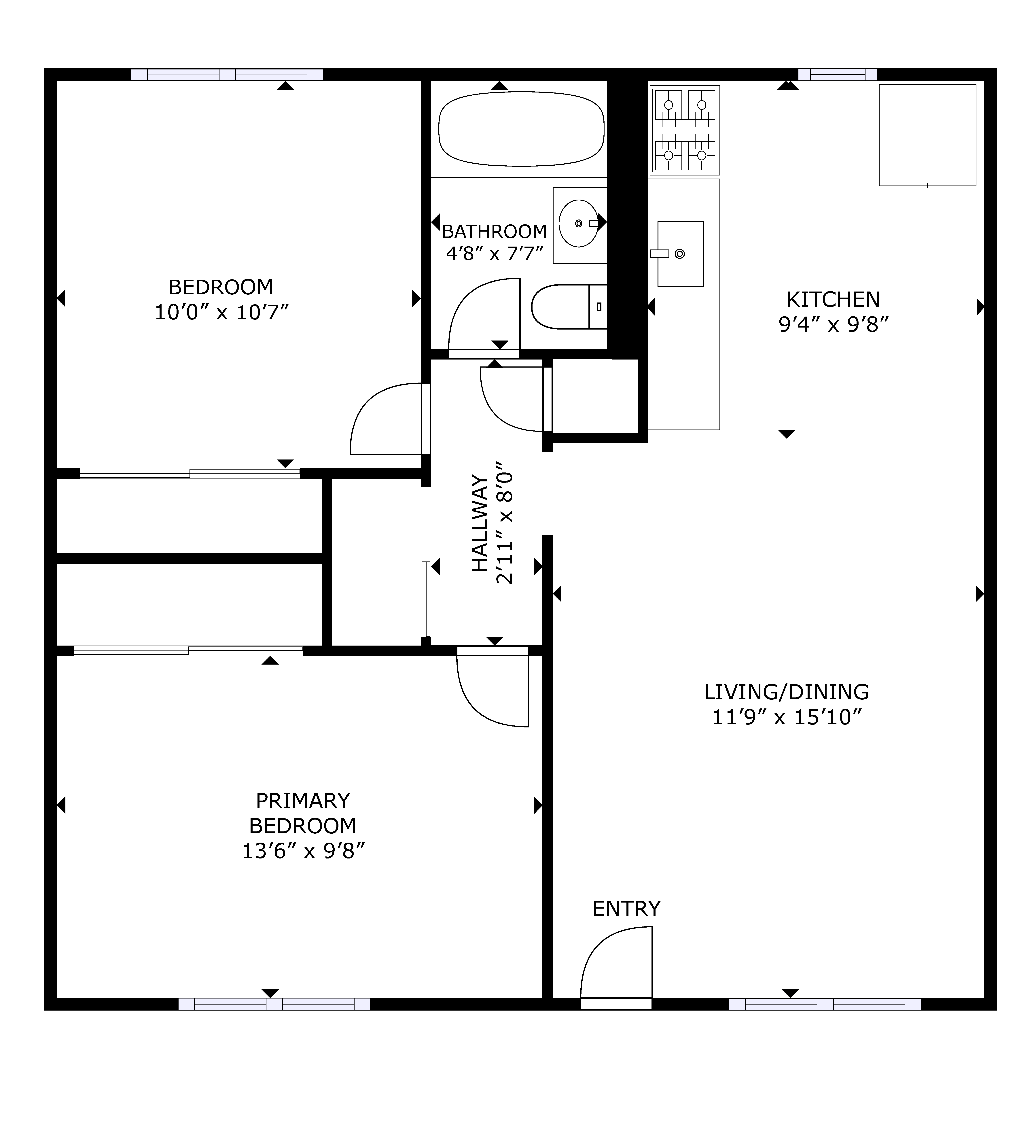 2 Bedroom Floorplan